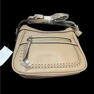 Emperia Beige Small WhipstichVegan Handbag NWT